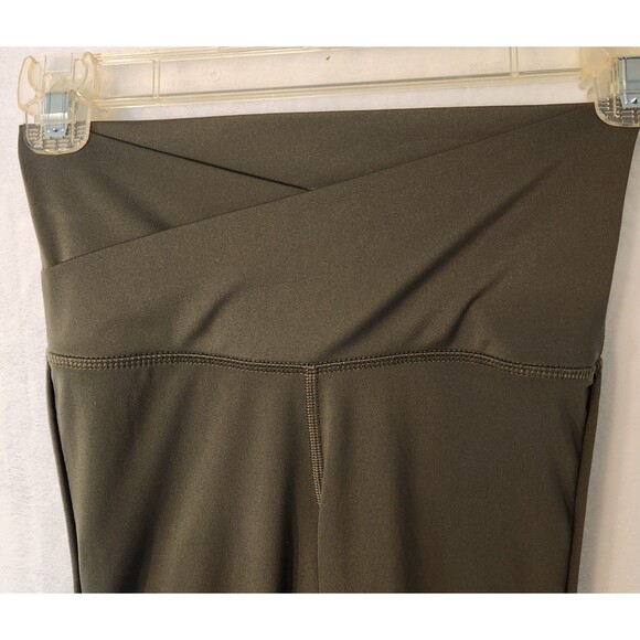 Nike Dri-Fit Women's XS 7/8 Length Leggings Cutout High Rise Olive Green - Picture 2 of 11